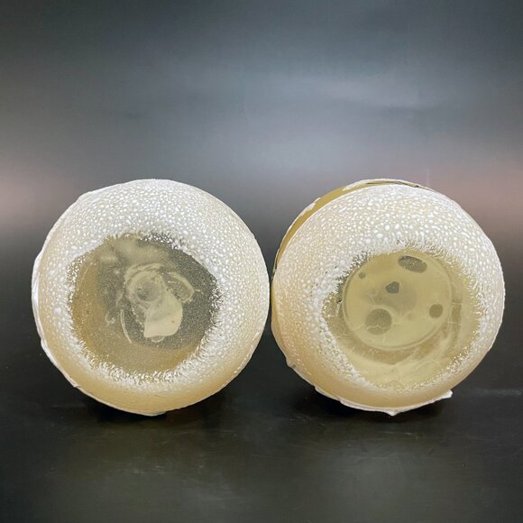 Annín Glassworks Hand Painted Glass Votive Candle Holders Czech 3.5" x 3" - Picture 5 of 5